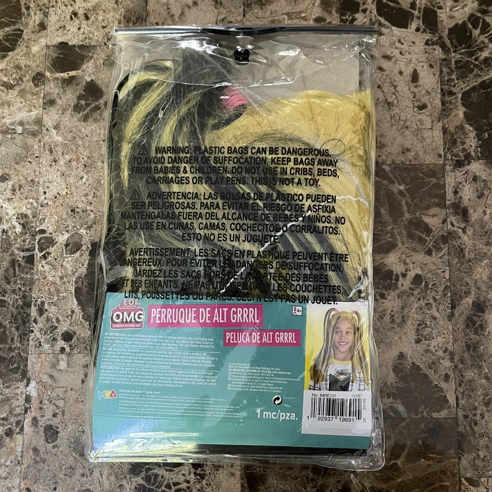 L.O.L. Surprise O.M.G. Alt Grrrl Two Toned Wig Girls One Size Fits Most NEW