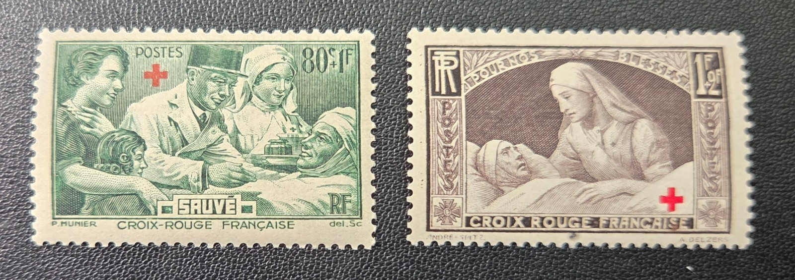 7072 - FRANCE - SCOTT# B101 - B102 - MH - CAT $7.00