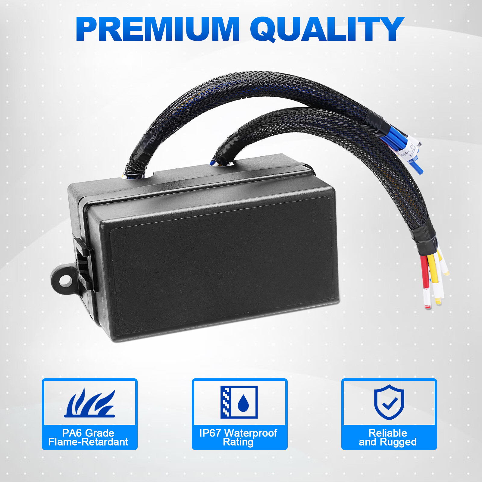 12 Volt Fuse Relay Box Pre-Wired Fuse and Relay Box with 4 Relays and 12 Way