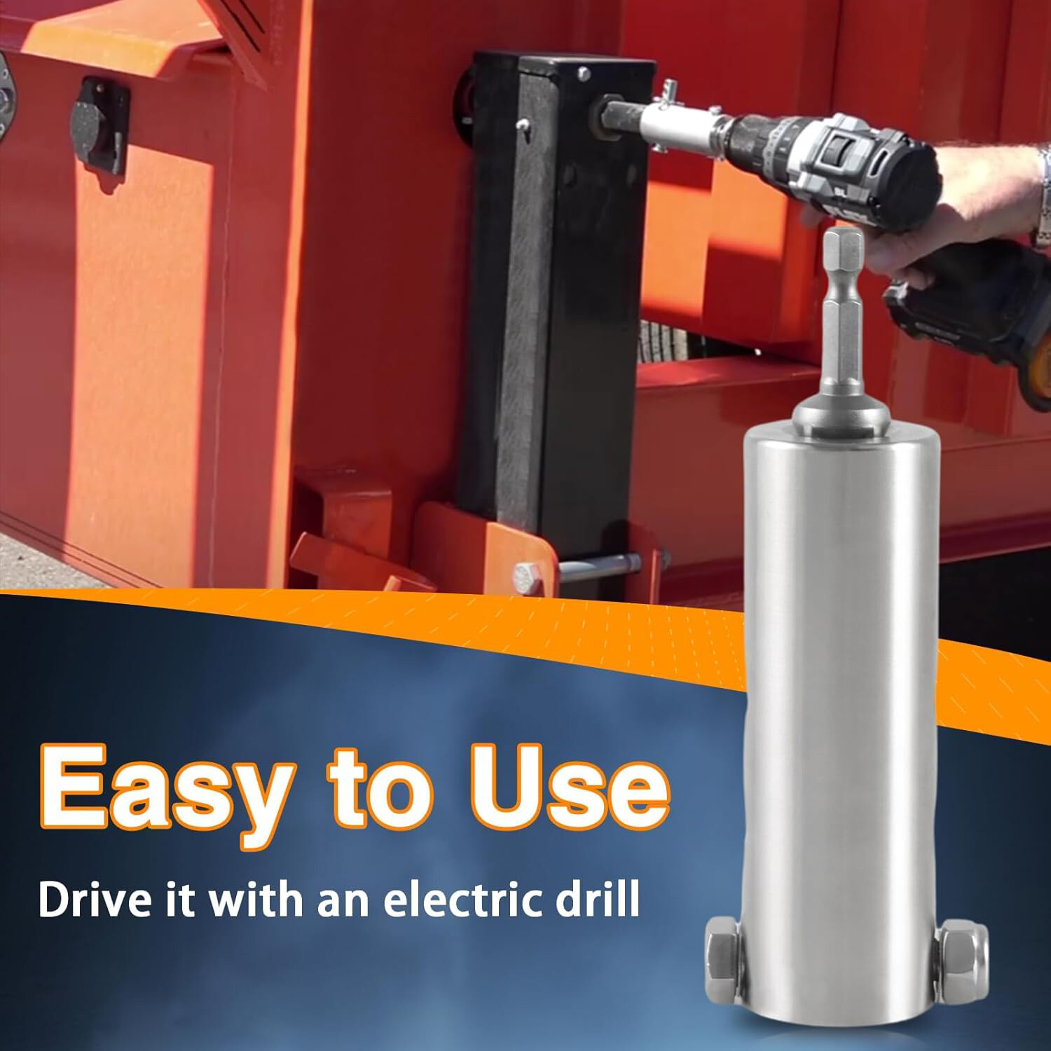 Trailer Jack Electric Drill Adapter with 1/2 Inch Socket Adapter Bit Set NEW