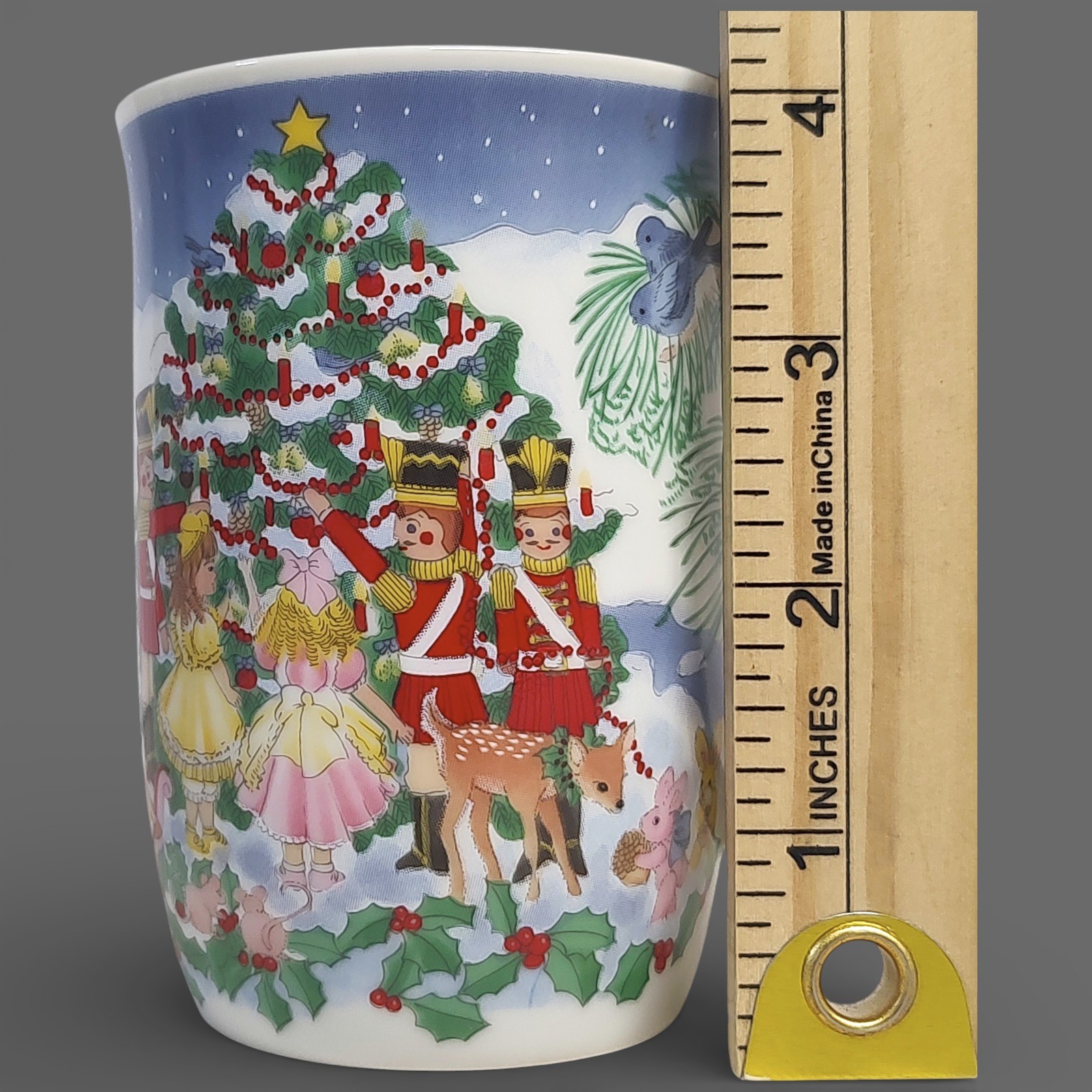 Set of 2 Tavistock Otagiri Christmas Ceramic Mugs 4" Japan
