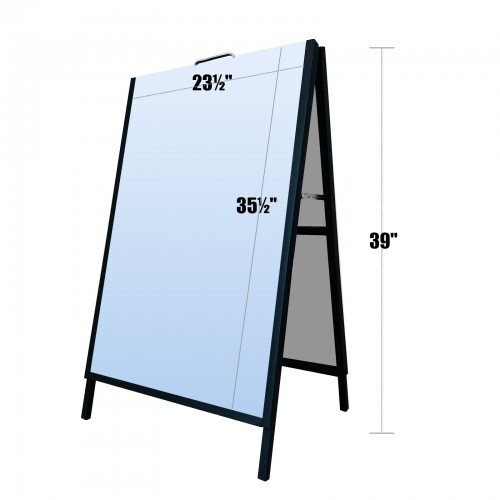24" x 36" Heavy-Duty Double-Sided Folding Metal A-Frame ，Sidewalk Sign Frame