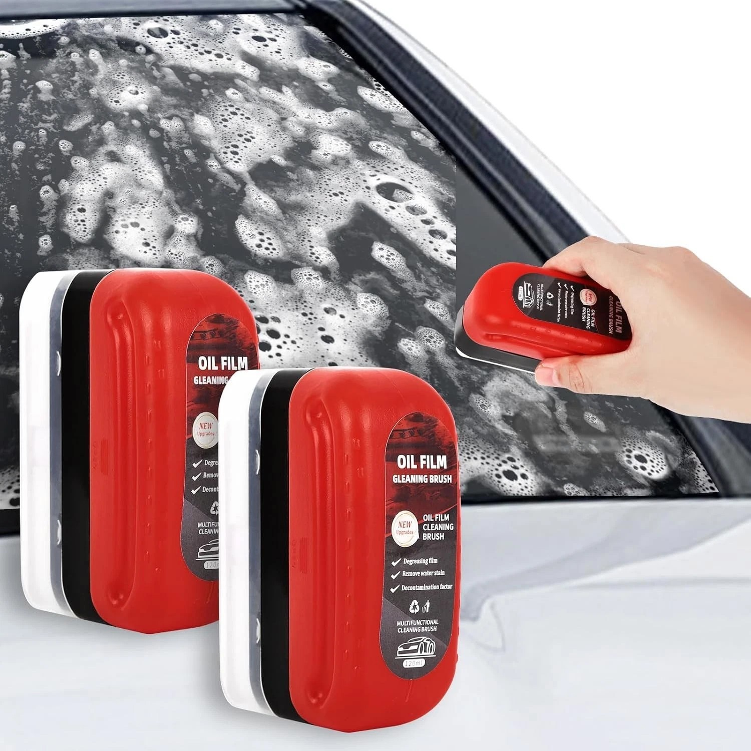 240ML Automotive Oil Film Cleaning Brush Glass Board Car Windows Cleaning Brush