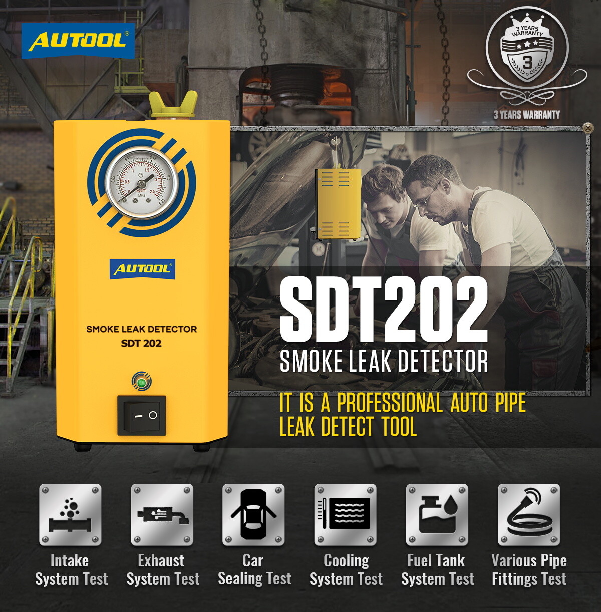 EVAP Smoke Machine Leak Detector Automotive Fuel Pipe System Vacuum Smoke Tester