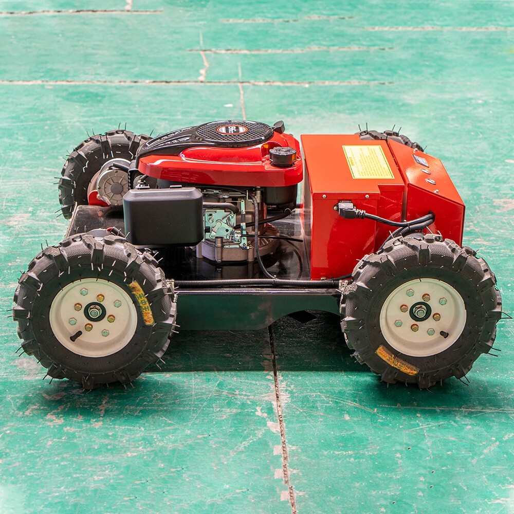 200m Household Gasoline Remote Control Lawn Mower With Large Mowing Area