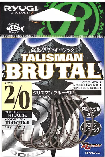 Ryugi Talisman Brutal Heavy Strong Wire Hook Neko Rig Wacky Rig TC Coated Japan
