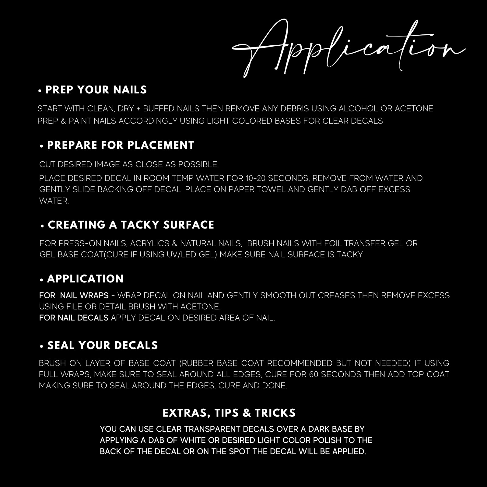 BTS Army Bangtan Nail Decals Water Transfer Clear Overlay