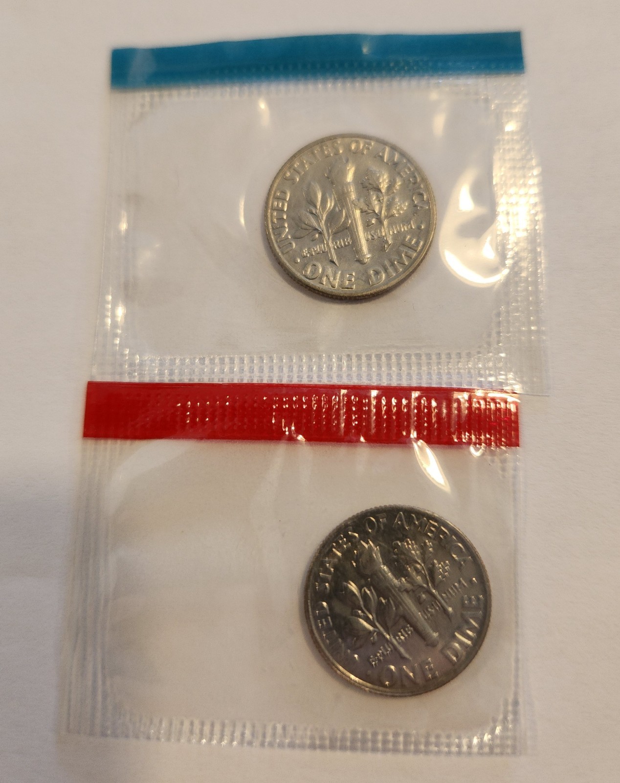 1969 P&D Roosevelt Dimes in Mint Cello