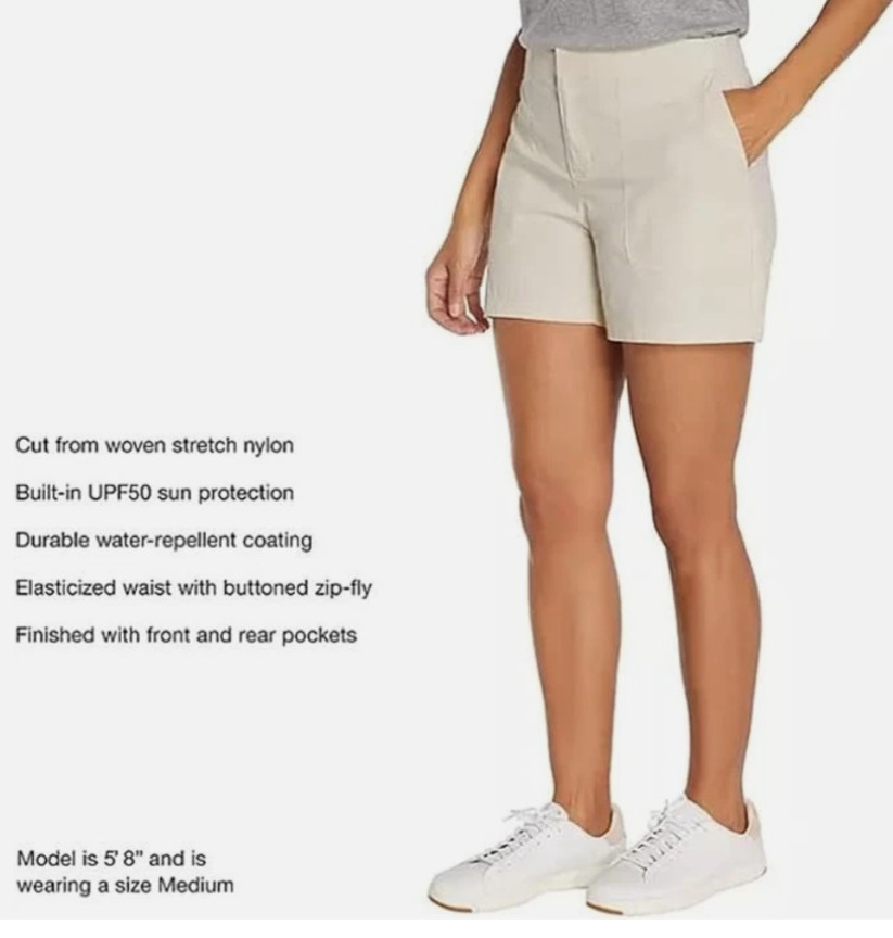 NEW!! Eddie Bauer Women's 2-Way Stretch UPF 50 Hiker Shorts Variety #55