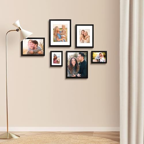 Set of 6 Gallery Wall Picture Frames Family Photo Collage 6x8 9x12 11x14 16x20