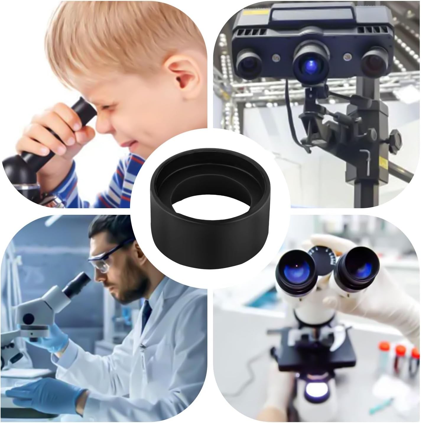 2pcs Industrial Eyepiece Eye Cups, Rubber Binocular Cover Guards...