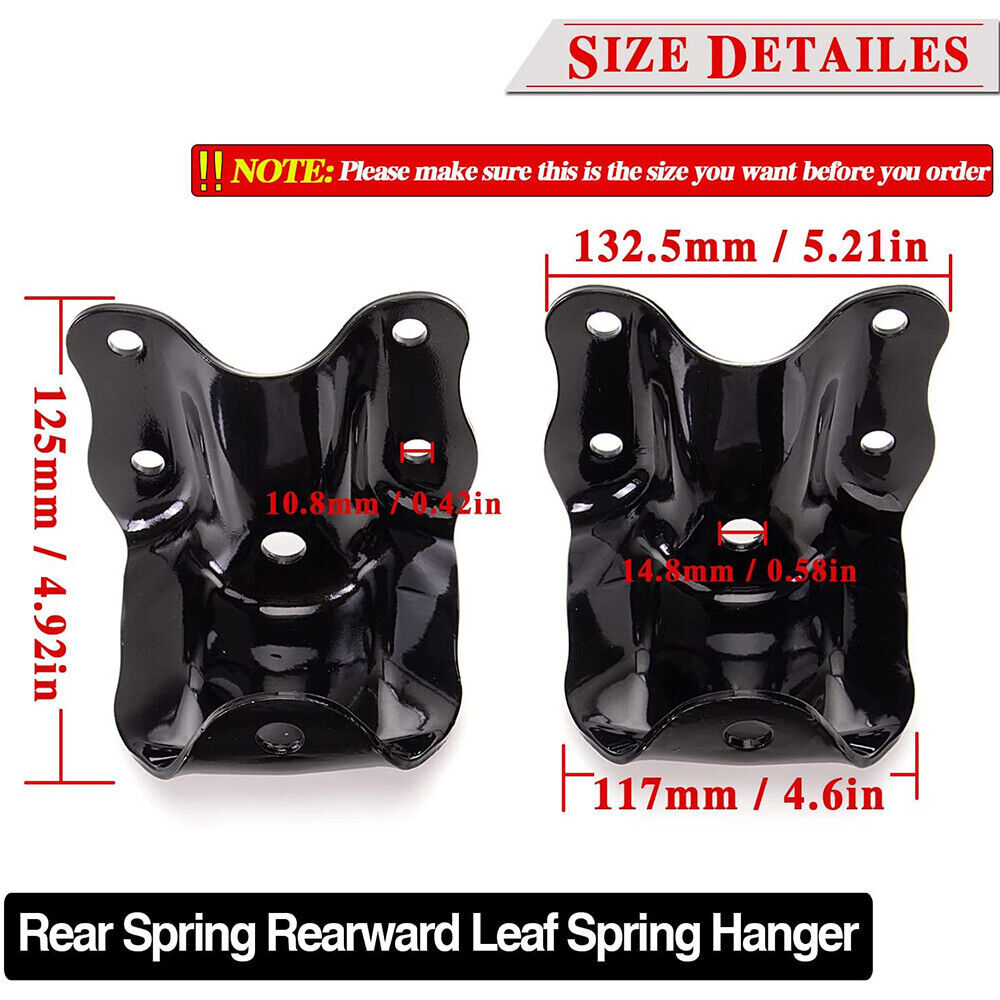 Rear Leaf Spring Hanger Bracket and Shackle Kit For Chevy Silverado GMC Sierra