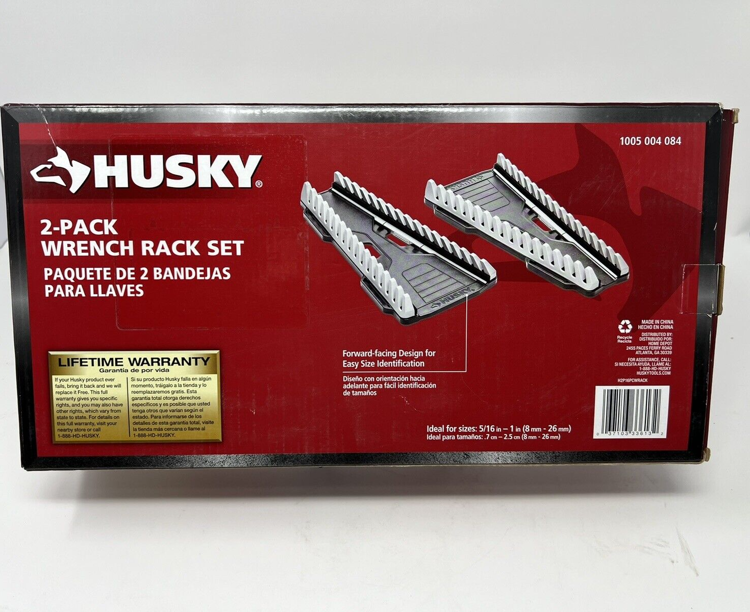 Husky 16-Piece Wrench Rack (2-Pack) | Racks Storage Metric SAE Reversible