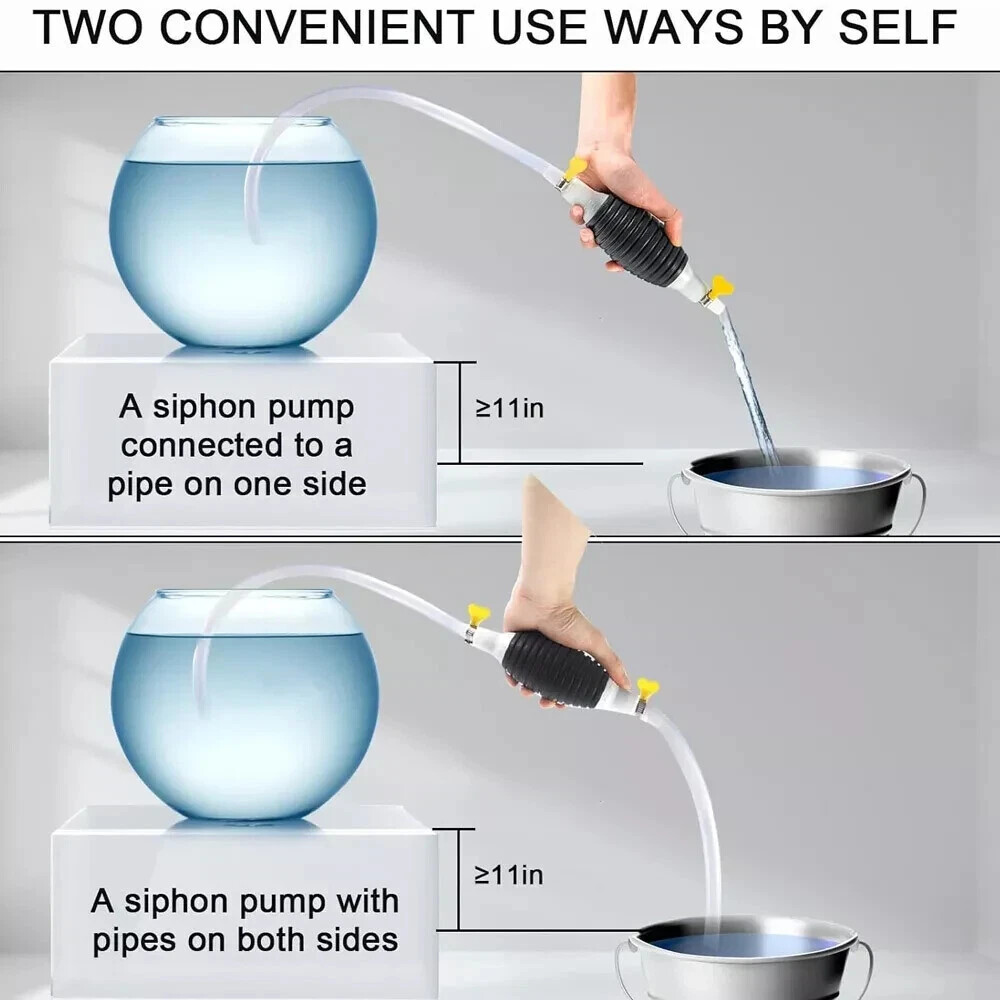 Siphon Hose Hand Pump Portable Manual Fuel Transfer Pump