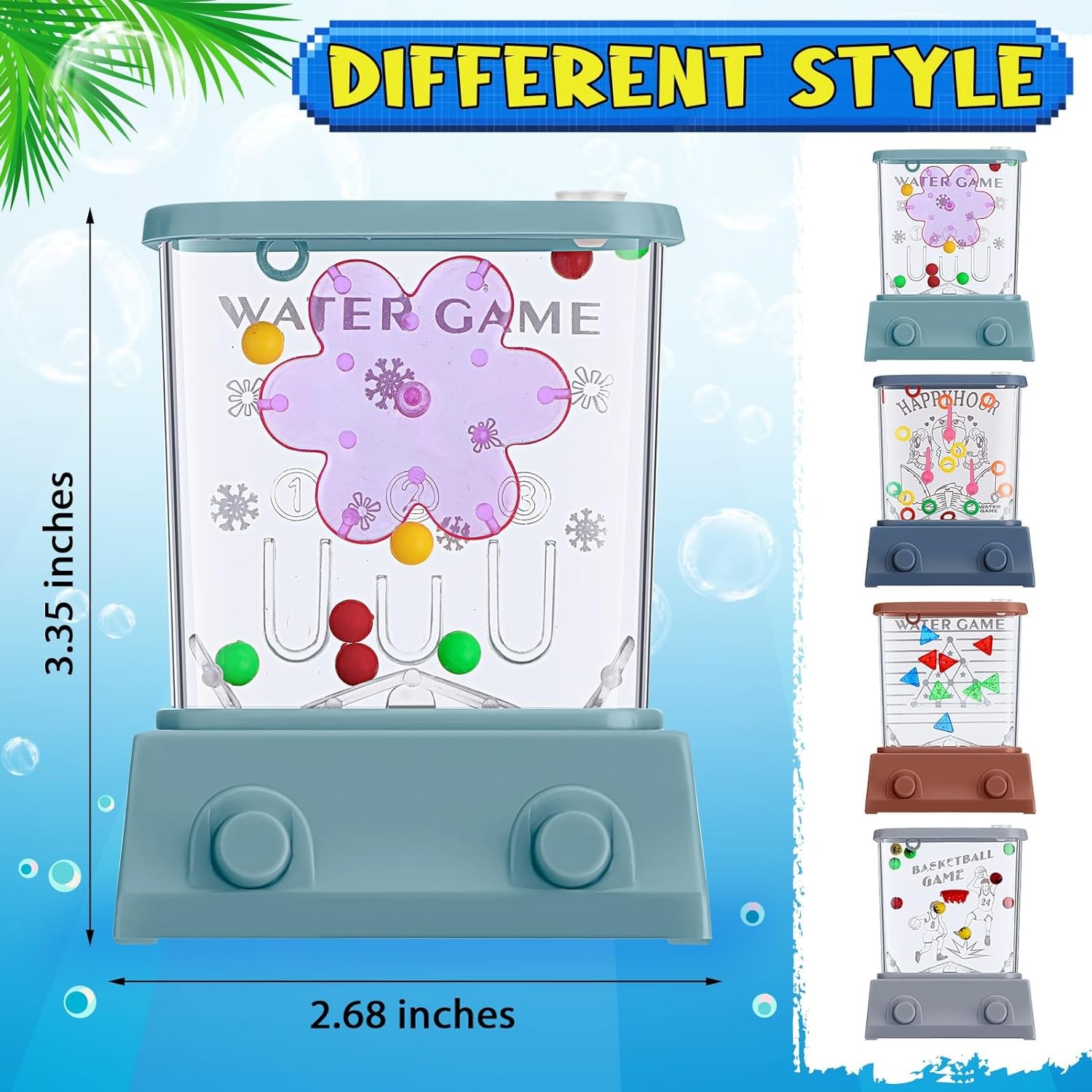 4 Pcs Water Ring Toss Game - Handheld Basketball Fun for Adults - Beach...