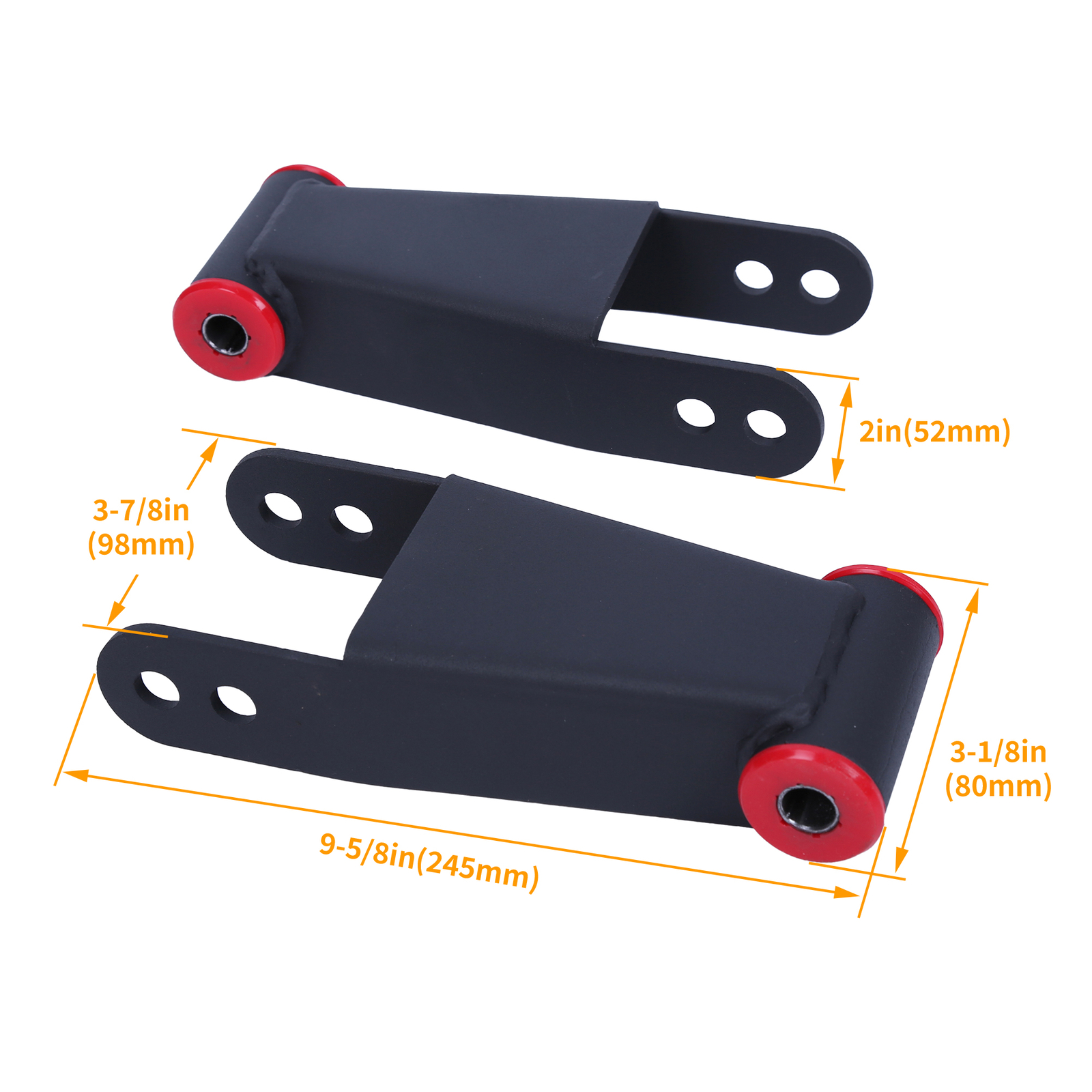 For 2004-2014 Ford F150 2"-3" Drop Lowering Shackles Adjustable Leveling Kit