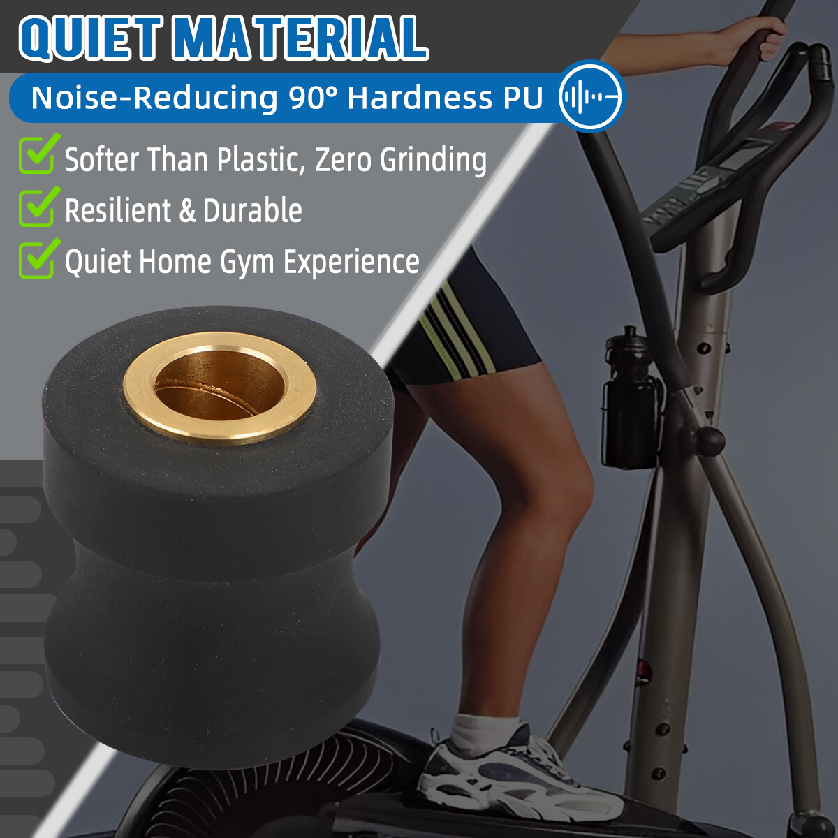 Roller Wheels For Eclipse 1100HR/A Elliptical Exercise Machine 1100hr Parts 44mm