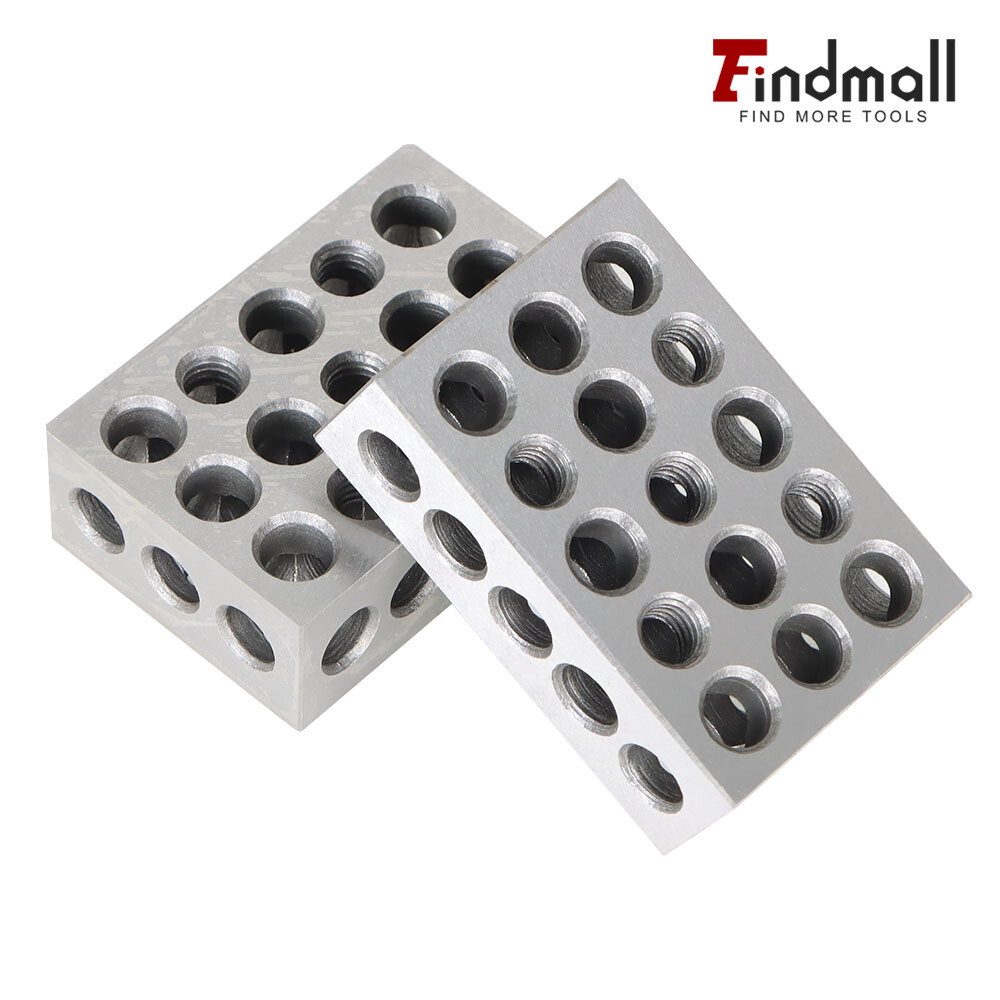 1 Matched Pair Ultra Precision 1-2-3 Blocks 23 Holes .0001" Machinist 123 Jig