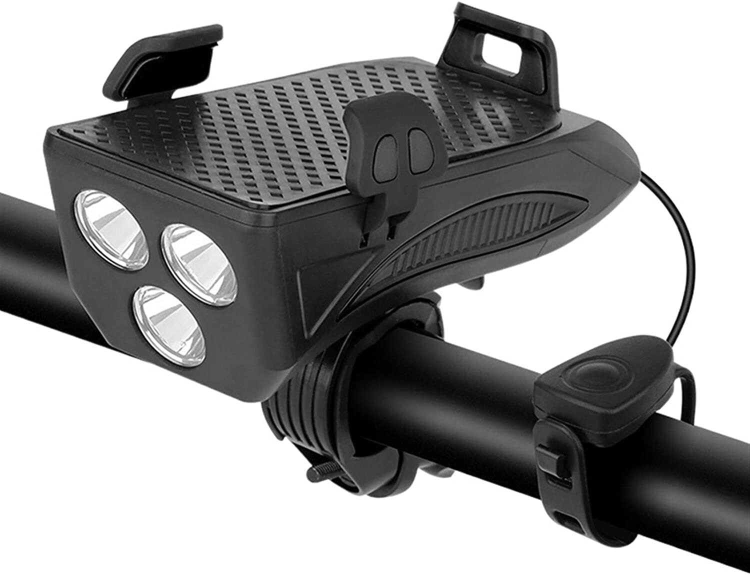 40000LM USB Rechargeable LED Cycle Bike Headlight Phone Holder With Power Bank