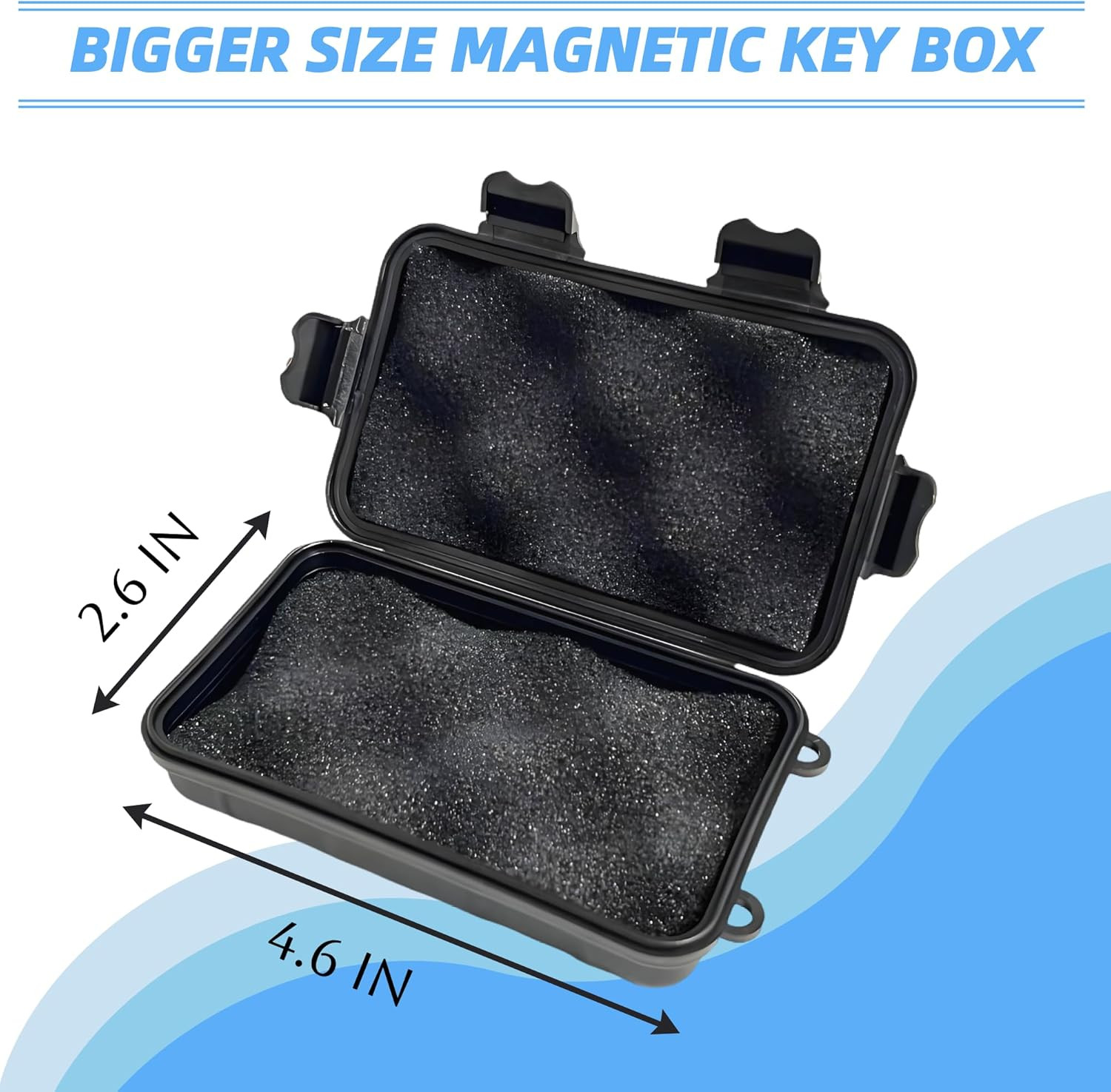Magnetic Key Holder for Car, Hide a Key outside Magnetic Key Box, Waterproof Sec