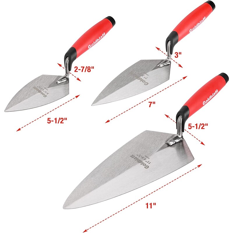Goldblatt 6PCS Masonry Hand Tool Set Pointing Trowel Margin Tuck Pointing Trowel