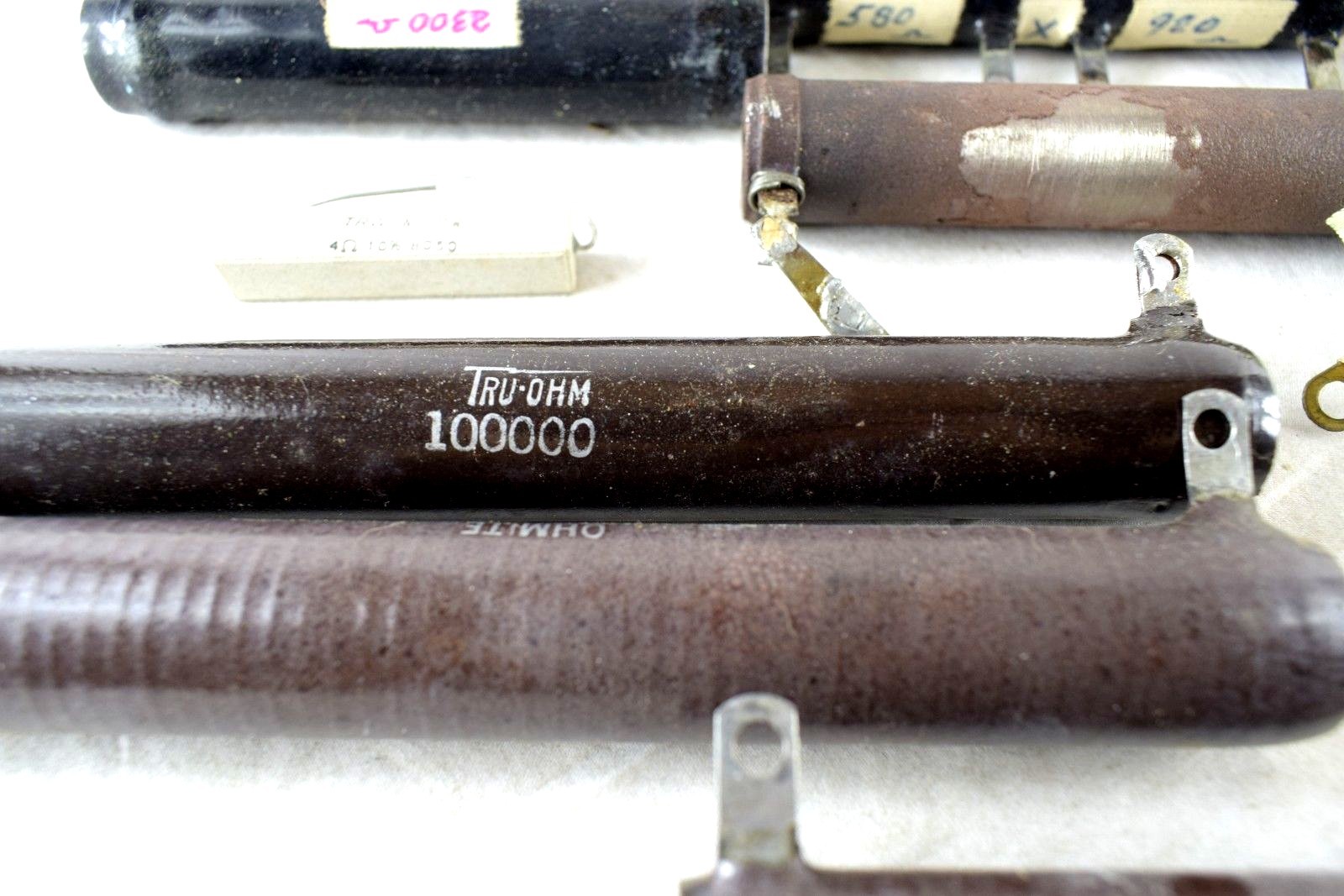 1930's-40's Vintage Tube Radio Resistors Transistors Big Lot 2 Cigar Boxes Full