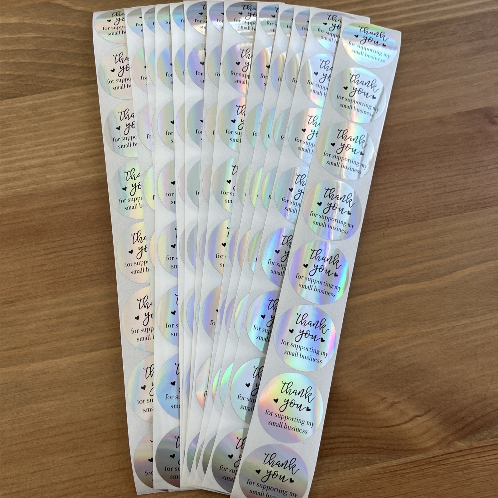 100pcs Cute Thank You Stickers 1 inch Small Business Decorate Envelopes Sealing