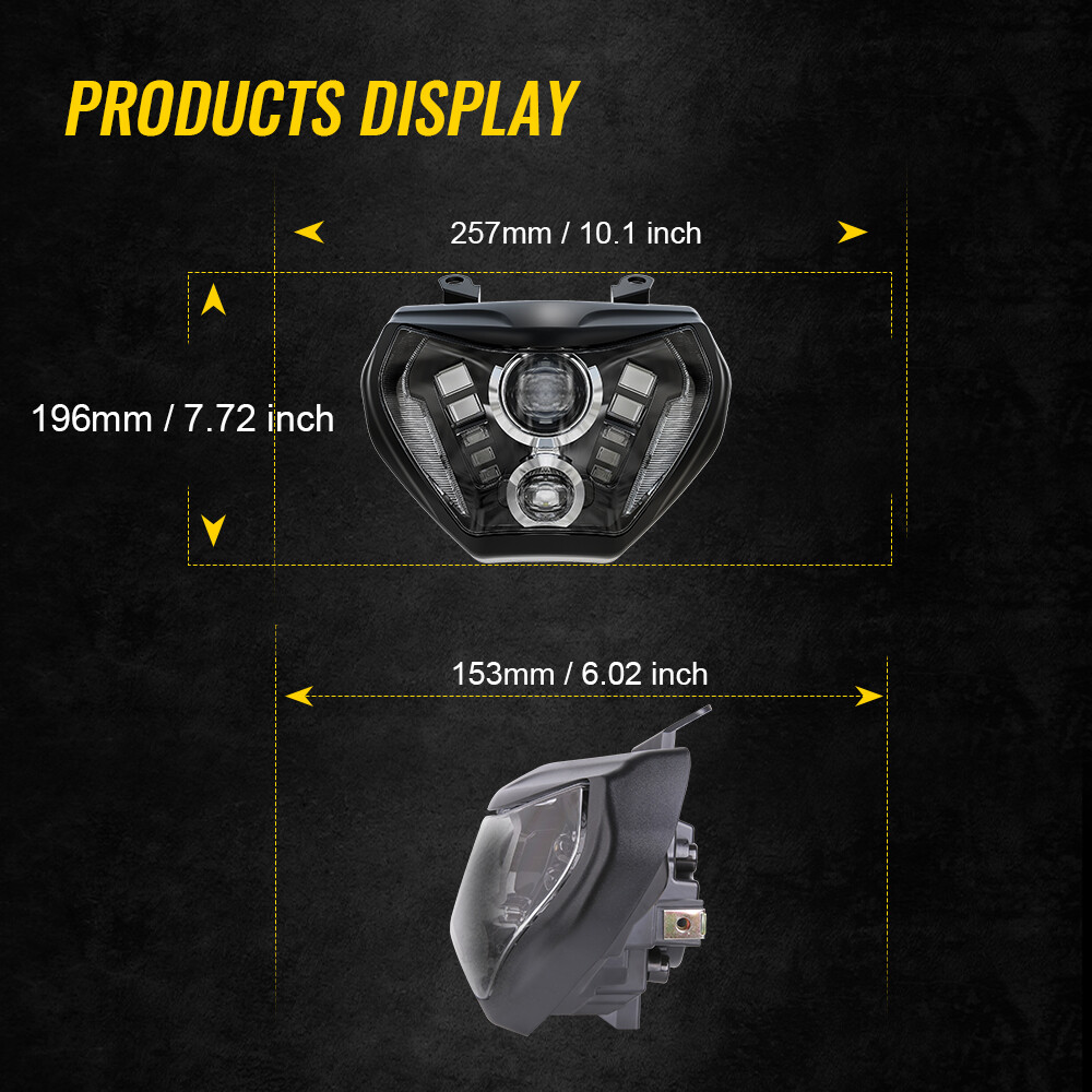 LED Headlight DRL Sealed Assembly For Yamaha FZ09 MT09 2014 2015 2016/MT07 2019