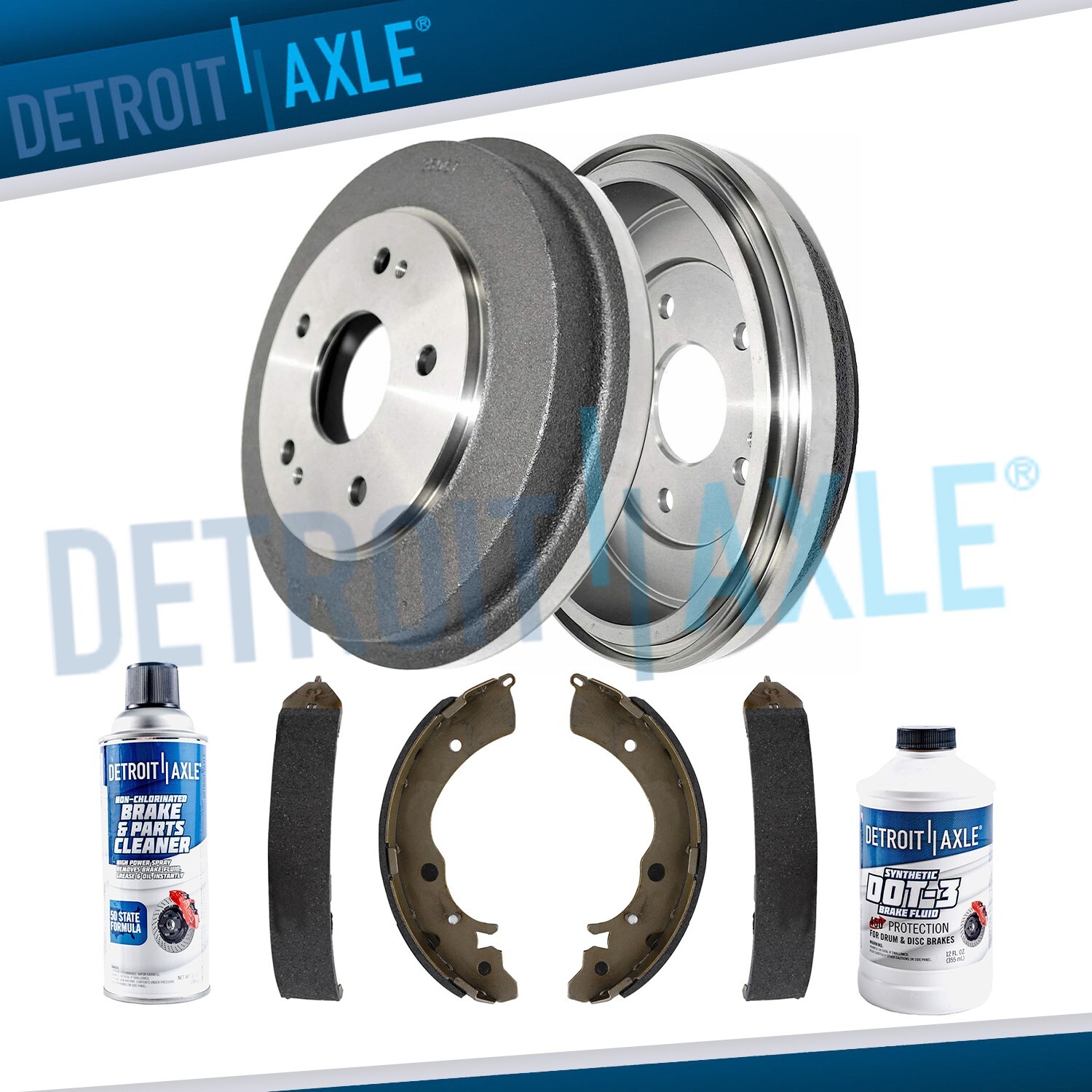 Rear Brake Drums and Ceramic Brake Shoes for 97-01 Honda CR-V 06-15 Civic