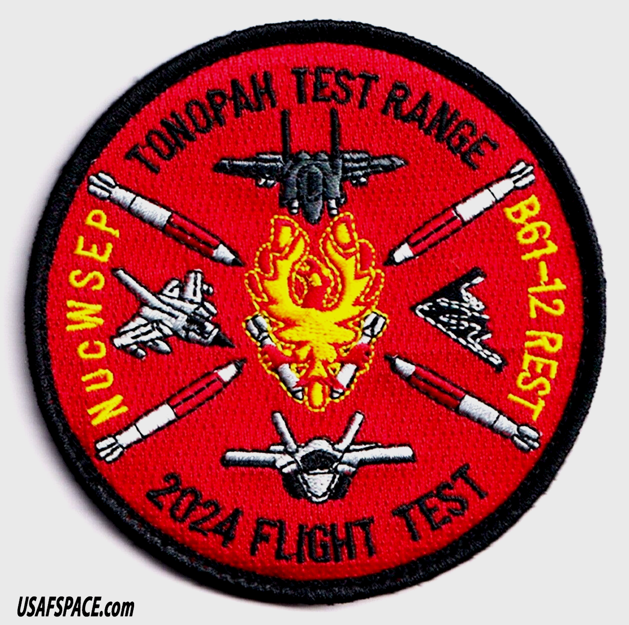 USAF TONOPAH TEST RANGE Nuclear Weapons-B61-12-2024 FLIGHT TEST -NUCWSEP-PATCH