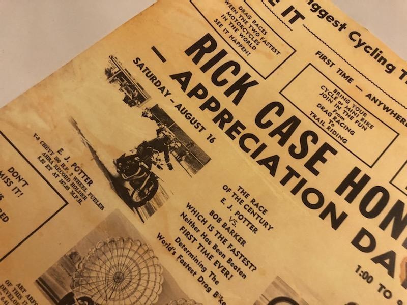 E J Potter Art Arfons Biggest Motorcycle DRAG STRIP Thing Ever Rick Case Poster