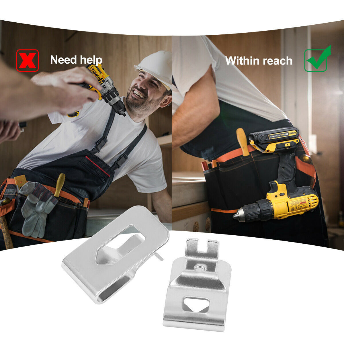 6 PCS For DEWALT 20V Drill Driver N268241 N169778 N086039 Tools Belt Clip Hook