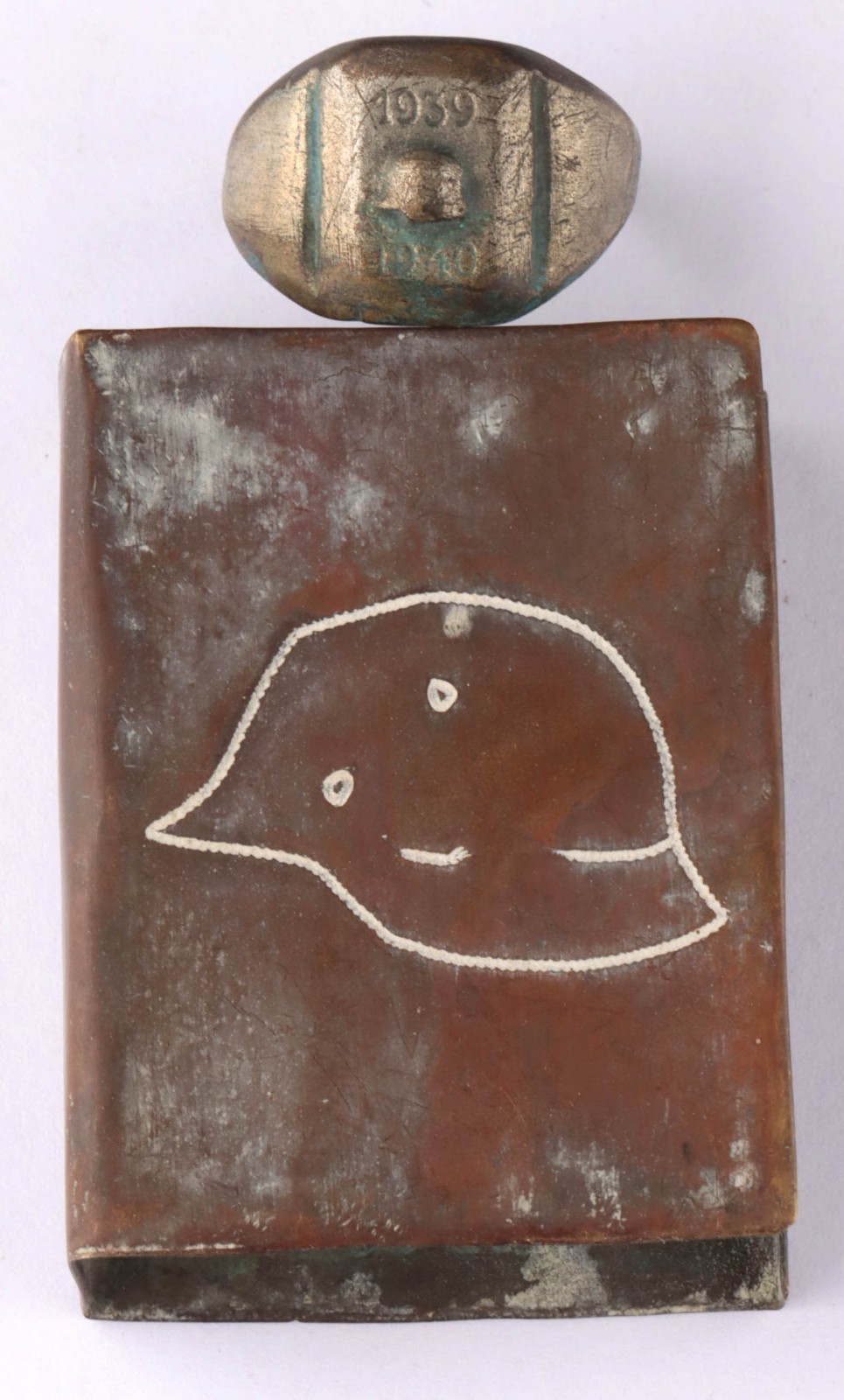German WW2 Clip for Matchbox matches WWII Trench art Ring Engraving Military Set