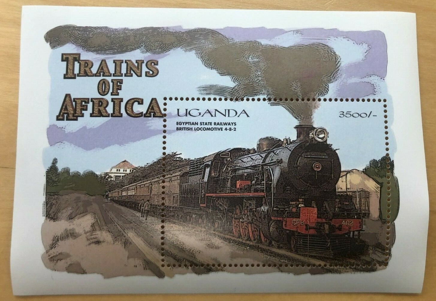 Uganda 2000 - TRAINS OF AFRICA - Souvenir Stamp Sheet Scott #1679 - MNH