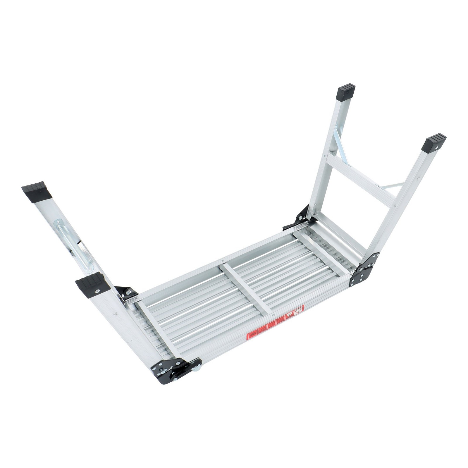 330lbs Aluminum Step Stool Non-slip Folding Work Platform Drywall Ladder