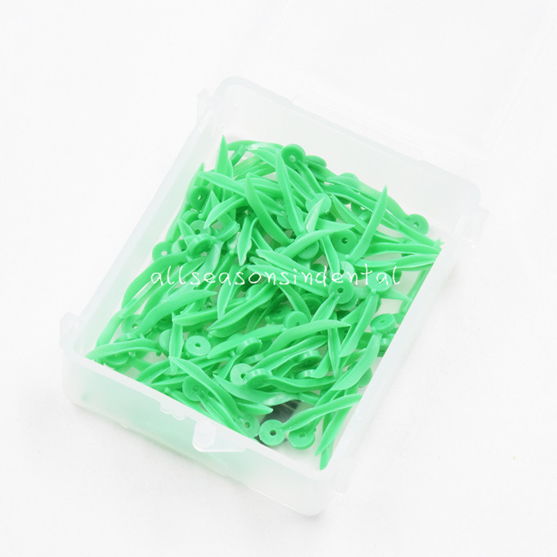 Dental Disposable Plastic Wedge With Holes Round Stern 4 Sizes Wave Poly-Wedge