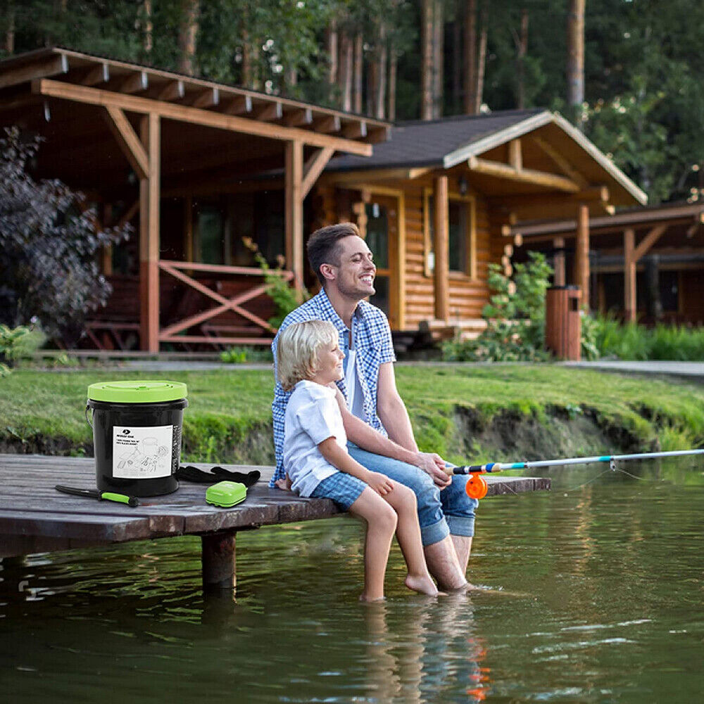 Mossy Oak 126PC Fishing Tool Kit 25 in 1 Fishing Multitool Pliers Bait Bucket