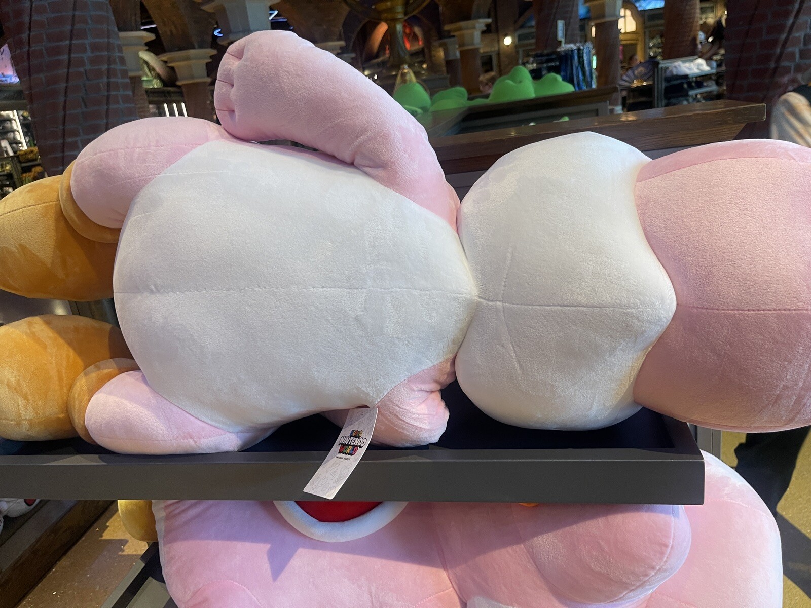 Universal Epic Universe Nintendo Giant Yoshi Cuddle Buddy Pillow Plush Pink