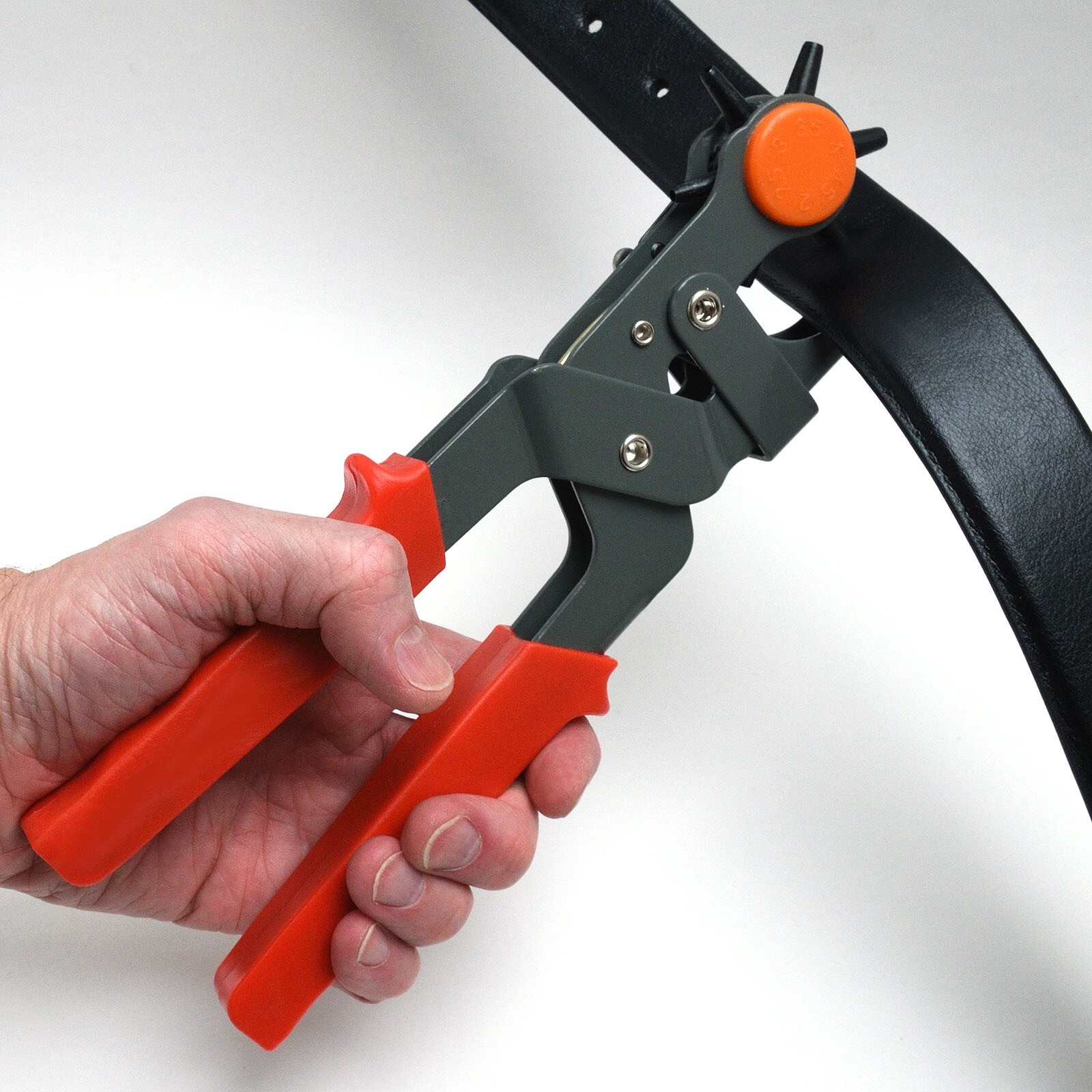 Leather Hole Punch Heavy Duty 6 Sized Holes 9-1/2" Hand Pliers Belt Punches