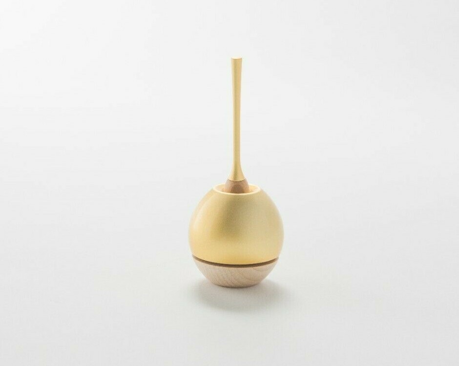 SGI Soka Gakkai Buddhism compact bell & bell stick set Gold Color Made in Japan