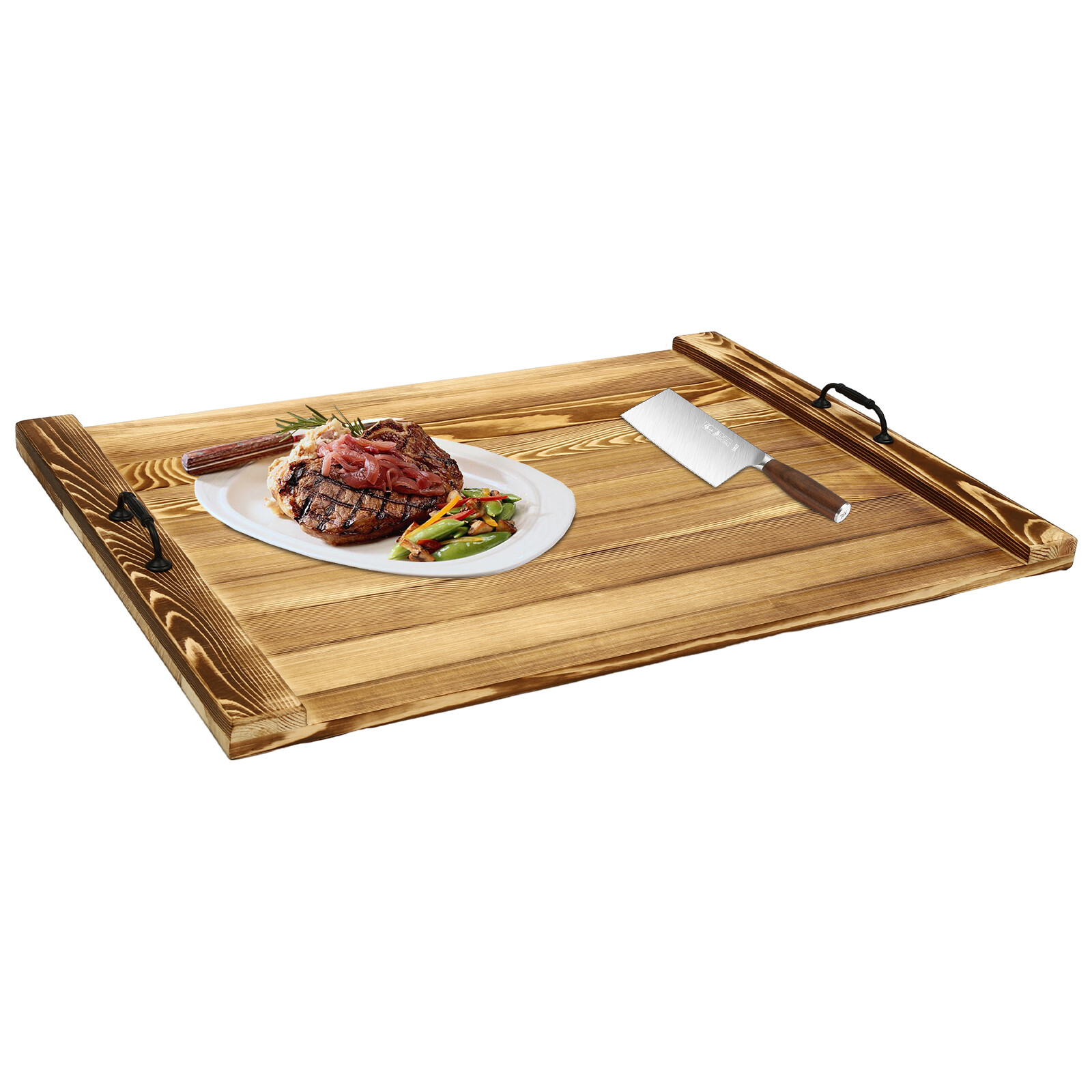 Noodle Board Stove Cover-Wood Top Covers for Electric and Gas Stove-Wooden
