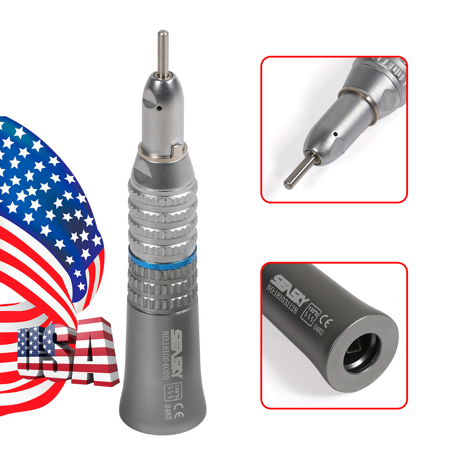 Dental Slow Low Speed Handpiece Straight Nose Cone E-TYPE NSK Style SEASKY-YP