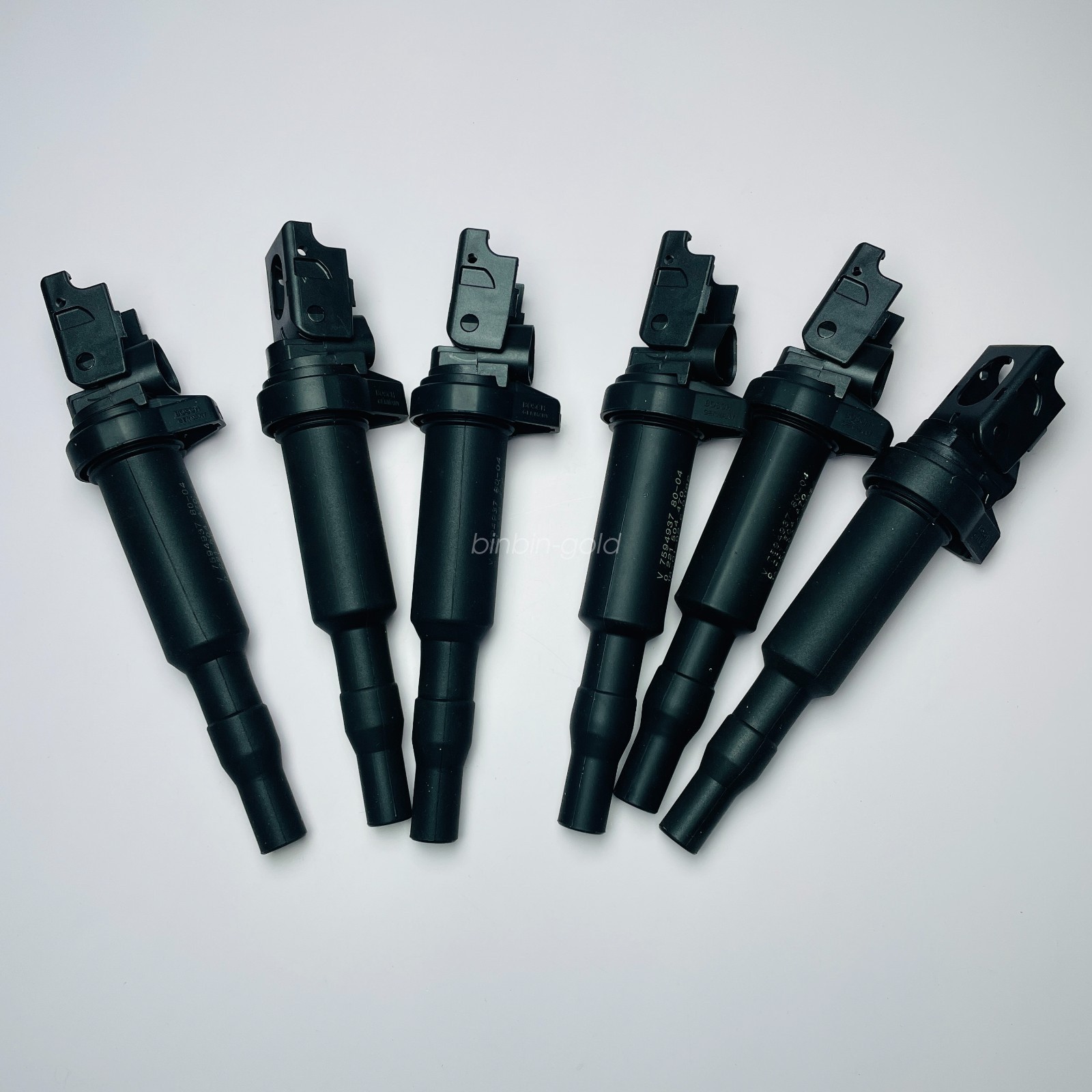 6x OEM BOSCH Ignition Coil Set W/ Connector Boot For BMW 5 6 7 x5 x6 0221504470