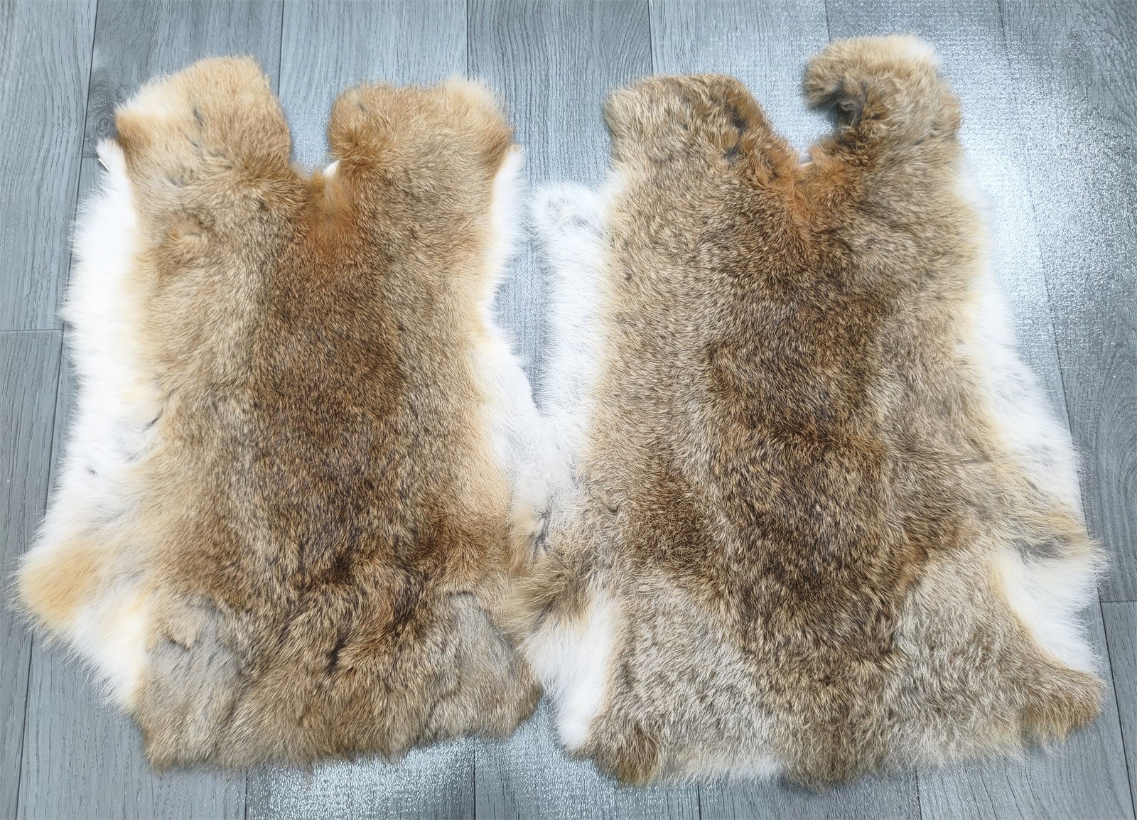 4x High Quality Tanned Rabbit Skin Pelt Animal Fur Hide Craft Grade Grass Yellow