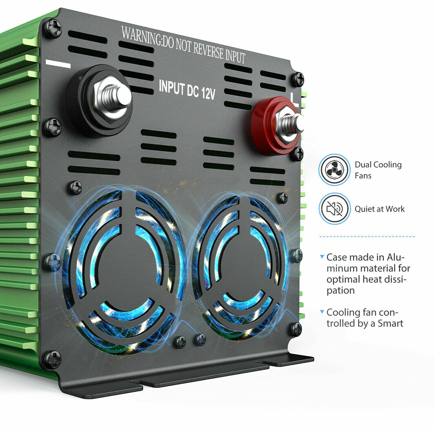 Power Inverter 3000 W 6000 Watt 12V DC to 110V 120V AC LCD Cable Car RV EDECOA