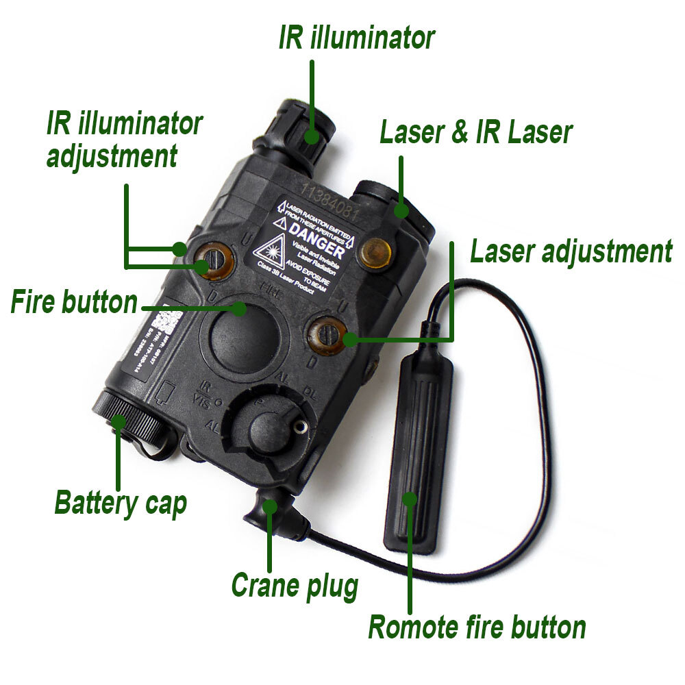 SOTAC PEQ-15 Tactical Weapon Light with IR/Green Laser, New