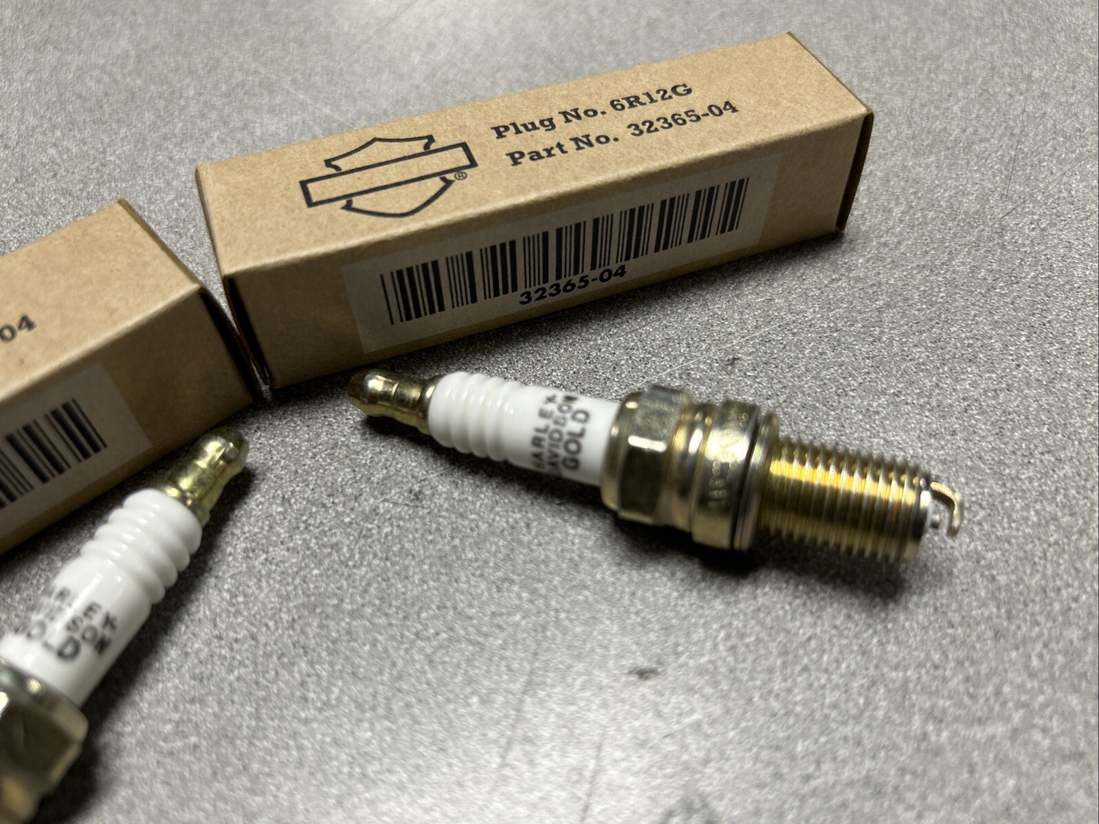 Harley-Davidson NEW OEM Spark Plugs 6R12 GOLD (Pair) for Twin Cam Models