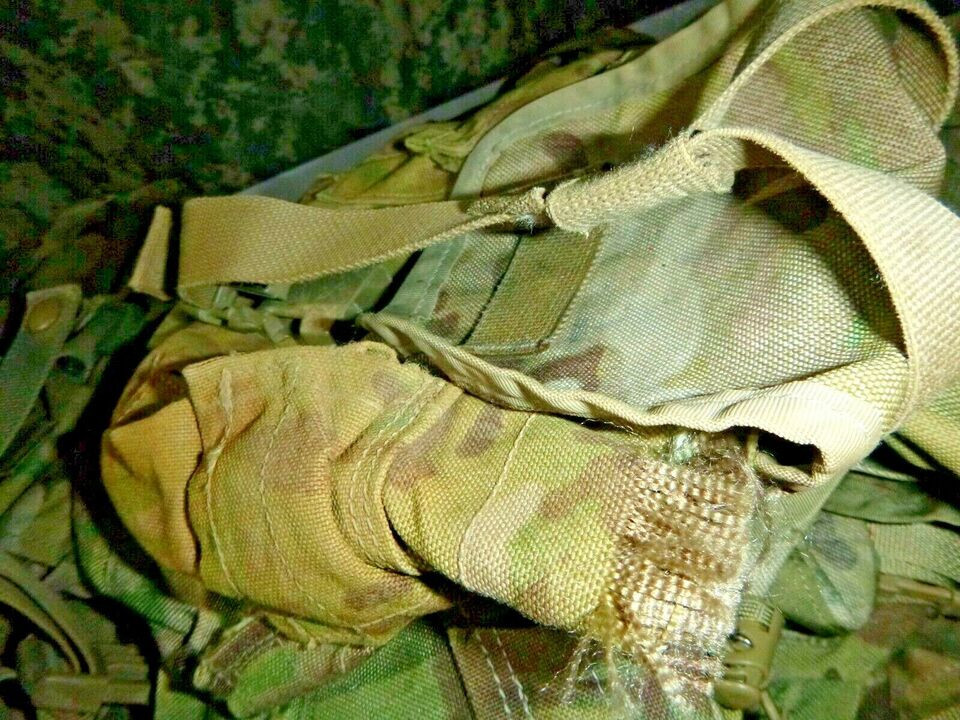 USGI Lot Of 2 OCP Multicam Molle Canteen Pouches (DEFECT / FOR REPAIR)