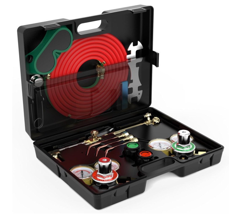 Antorcha Para Soldar Acetileno Y Oxígeno Mangueras Flexibles 5 Puntas Soldadura