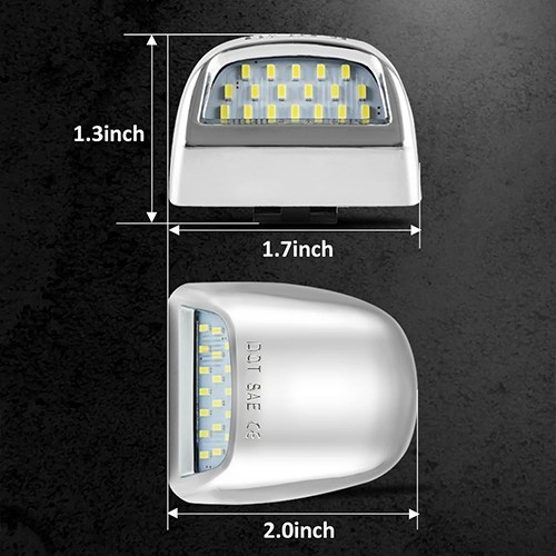 LED License Plate Lamp For 1999-2013 Chevrolet Silverado 1500/2500/3500HD Chrome